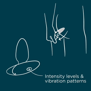 Press the POWER button again to explore the 6 intensity levels and 4 vibe patterns. Switch ROMP Bass off by holding down the POWER button for 2 secs.