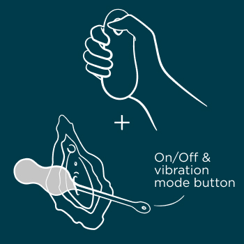 Once it is comfortably in place, explore the 6 speeds and 4 vibe patterns with the handy remote, or with the button in the stem.